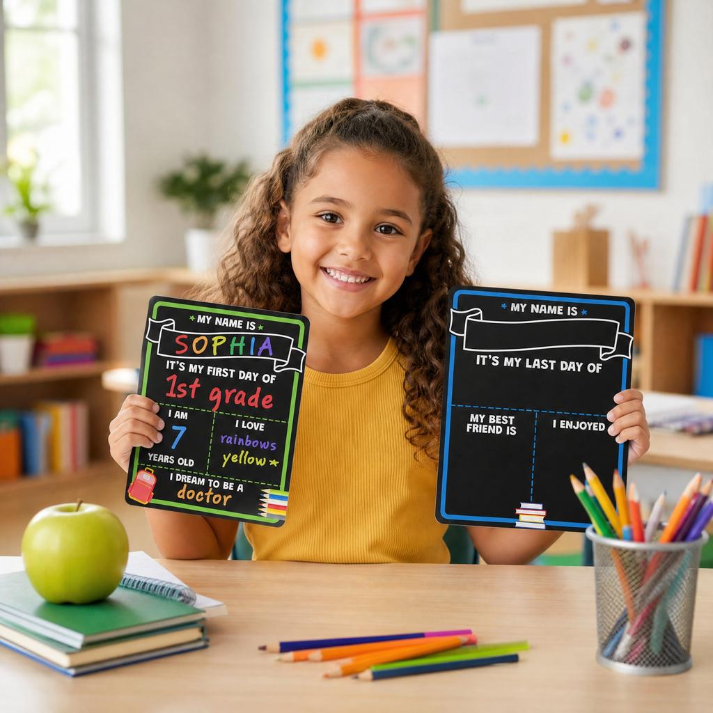 Small Chalkboard for Back to School Decoration, Blackboard Sign for and Home