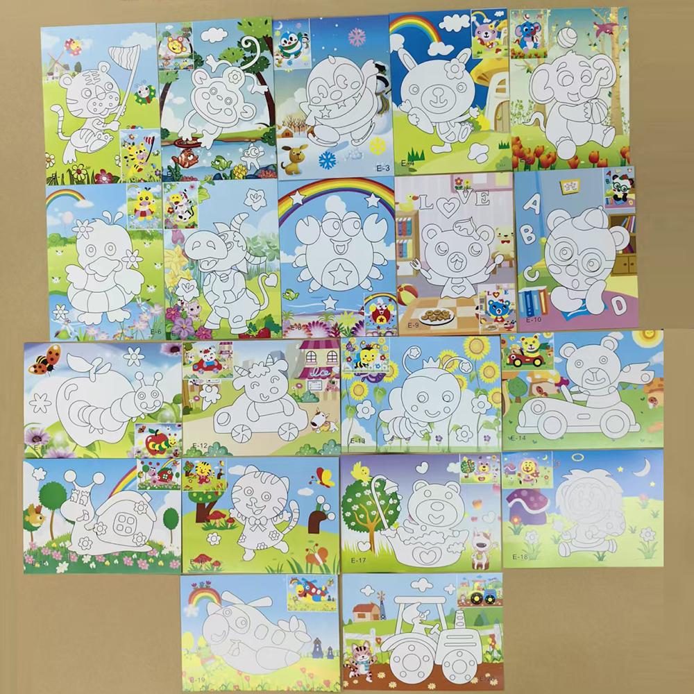 20 Pieces of 3D Sticker Puzzles Art Enjoyable DO-IT-YOURSELF Games ideal for Children Can Be Painted and