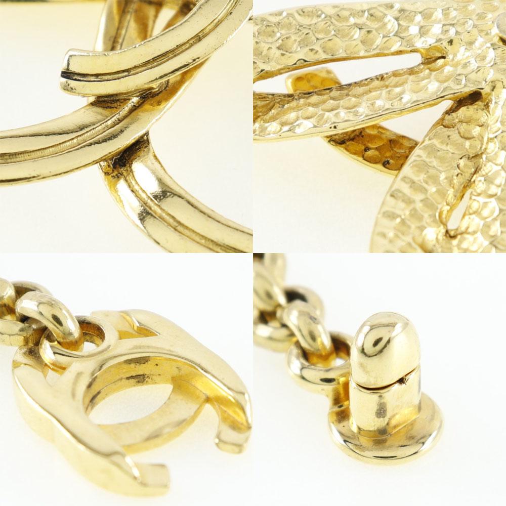 Chanel COCO Mark Flower Necklace Turn Lock Vintage Gold Plated Gold Flour 130g Women Used