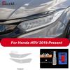 2 Pcs Car Headlight Protective Anti Scratch Film Transparent Black TPU Sticker For Honda HRV 2016 2017 2018 2019 2020 Accessory
