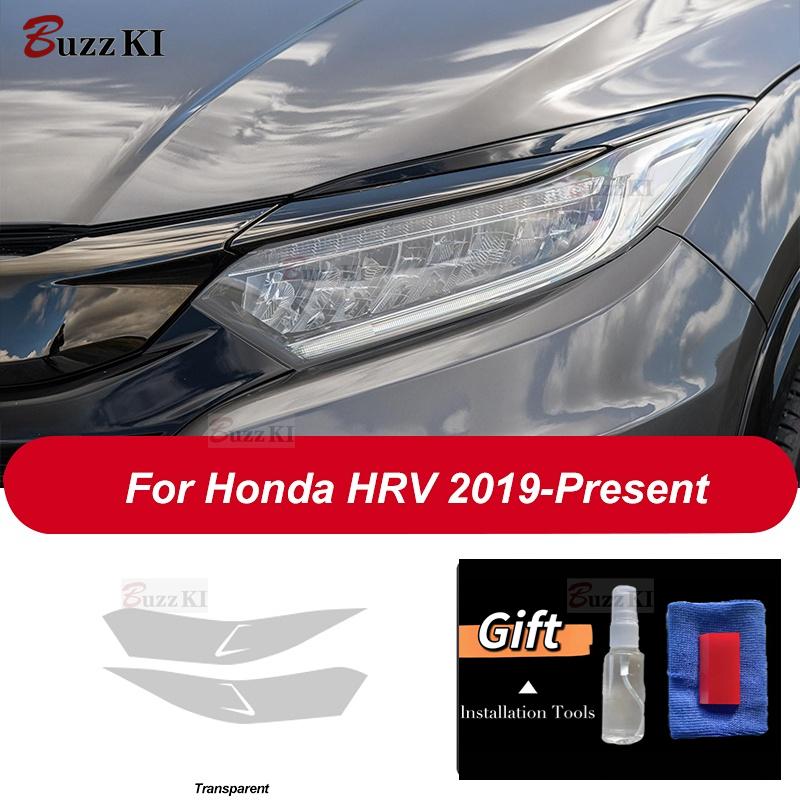 2 Pcs Car Headlight Protective Anti Scratch Film Transparent Black TPU Sticker For Honda HRV 2016 2017 2018 2019 2020 Accessory