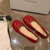 Autumn new Korean version bow round head shallow mouth flat sole single shoes soft sole ballet shoes women's comfortable and versatile