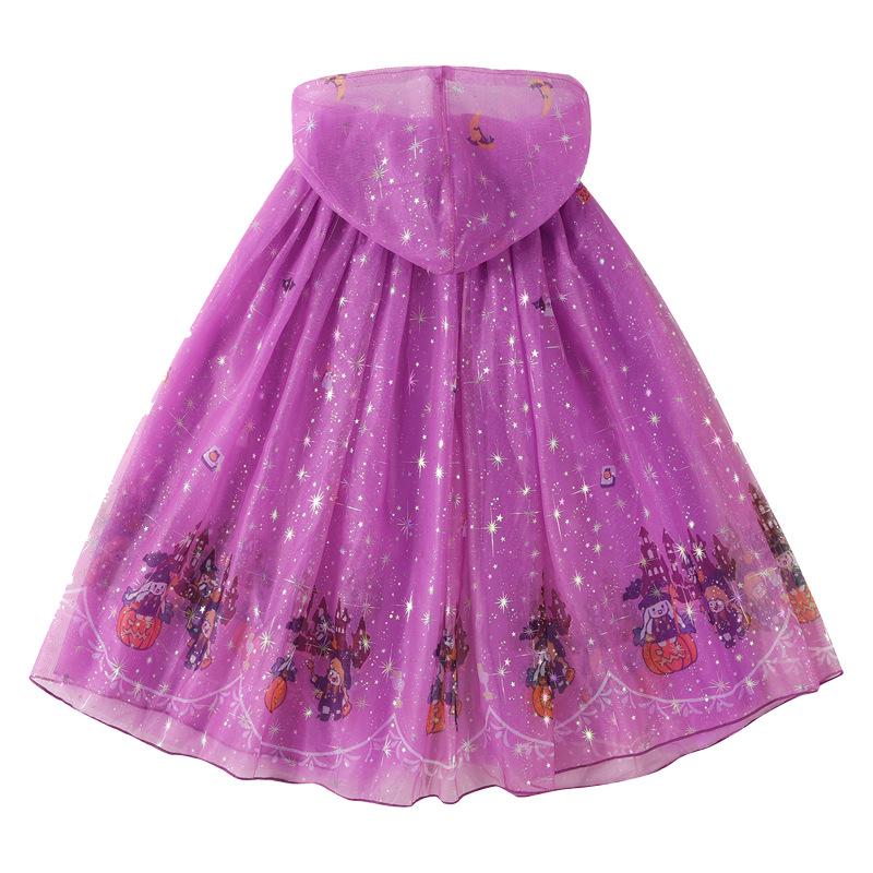 Girls' Halloween Black & Purple Lolita Princess Dress - Sweet & Cool Style Puffy Holiday Dress
