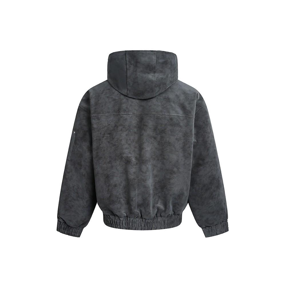 Herren American Retro Patchwork Stehkragen Baumwolljacke - Dick, Warm, Trendy, Lockerer Schnitt mit Kapuze.