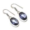Natürlicher Amethyst Edelstein Handgefertigter 925 Sterling Silber Ohrring 1,38" AE-11683