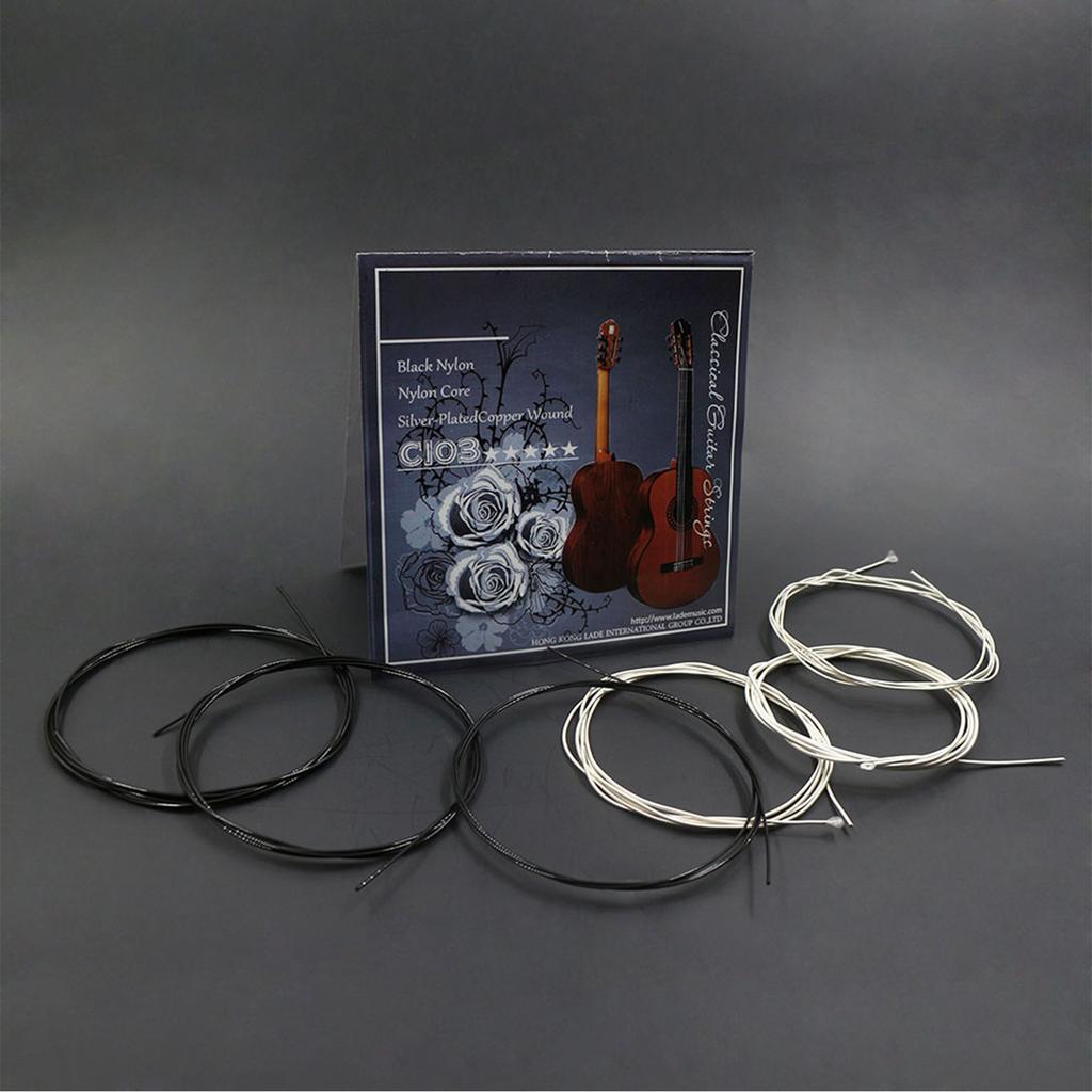 6pcs set (.028 .043) Classical Guitar Strings Nylon Two Colors Normal Tension