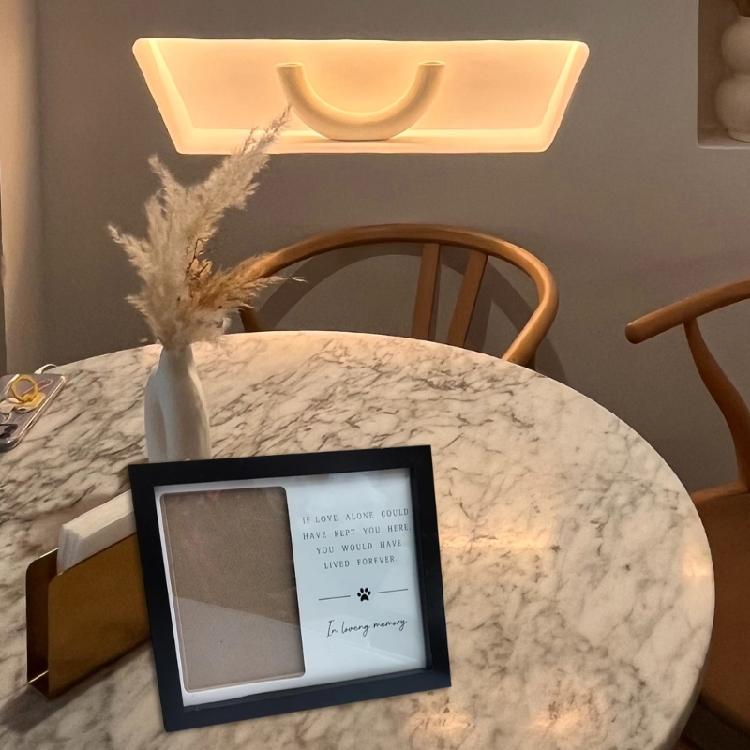 Glowing Wood Photo Frame for 4x6Inch Display 4x6" Wood Dog Frame for Honoring Lost Pet and Sympathy Gift