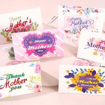 5 Stück Kreative Muttertagskarten, Lehrertagskarten, Dankeskarten, Segenskarten, Geburtstagskarten für Blumenläden