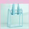 Transparent Exam Handbag With Thick Double Layers Waterproof Zipper For Student Storage