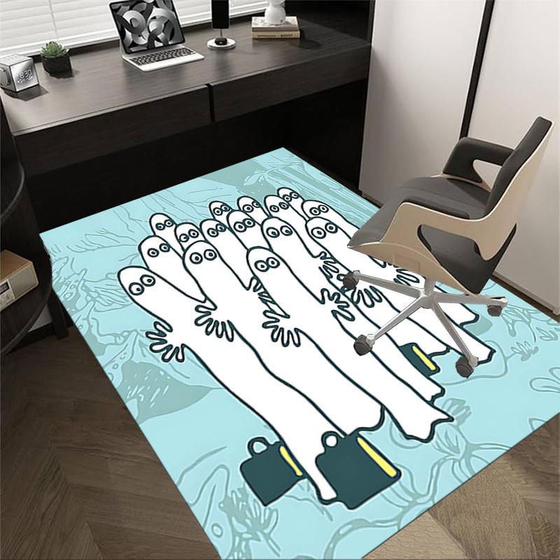

1PC ghosts Non-Slip Floor Carpet Compatible for Office&Living Room&Dining room - Flat-Weave Machine- Soft & Pattern-E252 60cm by 90cm