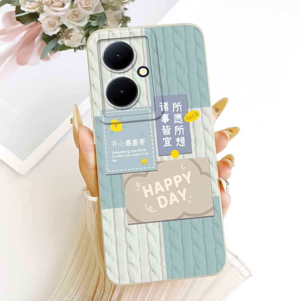 For vivo Y78+ 5G V2271A Case Cartoon Animal Cute Patterns Silicone Back Cover For Vivo Y78 Plus 5G Shockproof Phone Cases