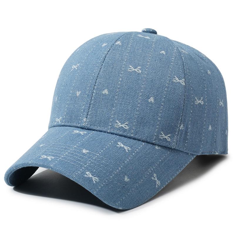Washed Denim Baseball Cap Men'S Retro Retro Checkerboard Cap Hip Hop Trend Hat