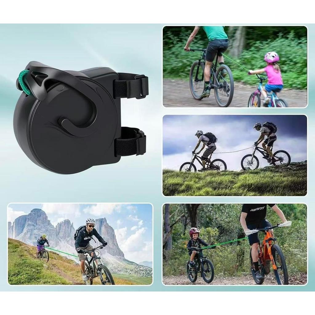 Retractable Bicycle Tow Traction Rope, MTB & Cycling Stretch Pull Strap for Parent-Child Riding, Kids Bike Trailer Tow Rope