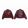 2025 Winter E@RD Melancholy Embroidered Leather Jacket with Mysterious Design