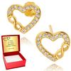 Gold Earrings Hearts Infinity Little Hearts