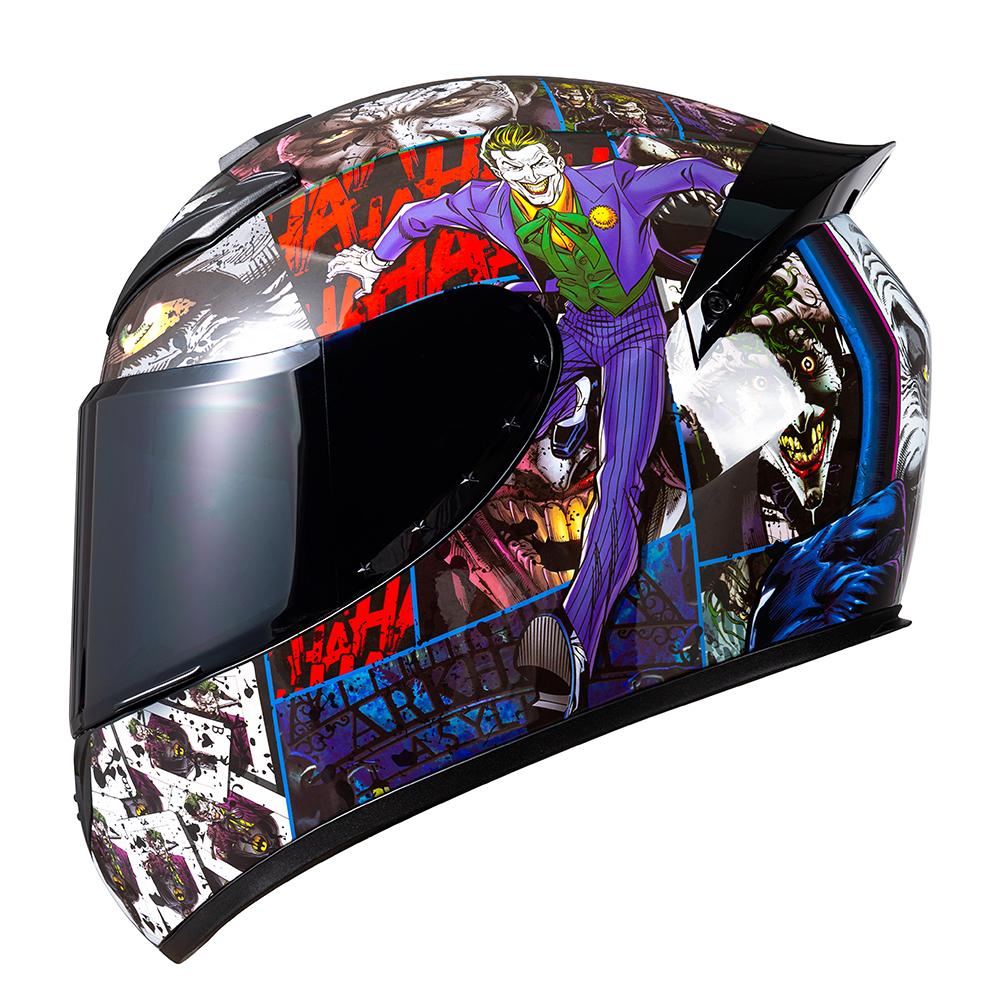 DOT Certified Motorcycle Full Face Helmet for Couples Men Women Racing Style Scooter Karting Headgear Protective Gear