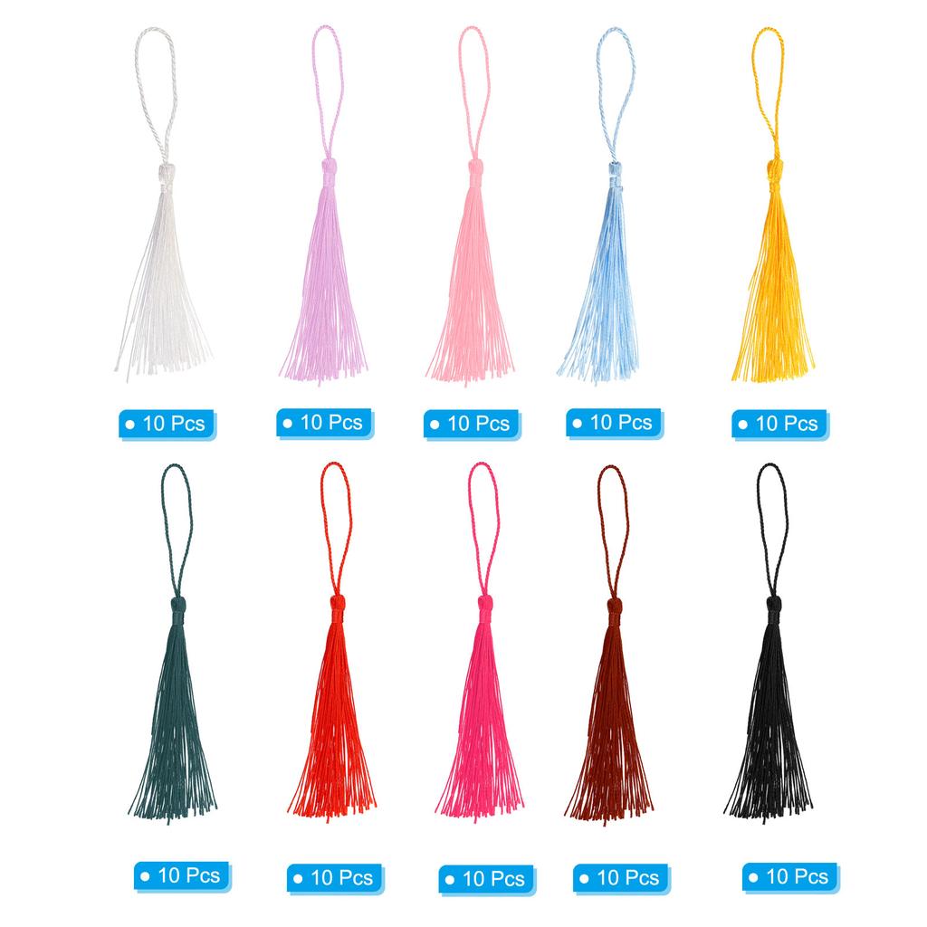 10/100Pcs Blank Sublimation Metal Bookmark Rectangle Book Marks Page Markers Mini Handmade Bookmark Tassels for Book Lover Gifts