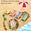 Wooden 1/6 Dollhouse Chair Multicolors Outdoor Casual Reclining Chair  For 10cm Cotton Doll