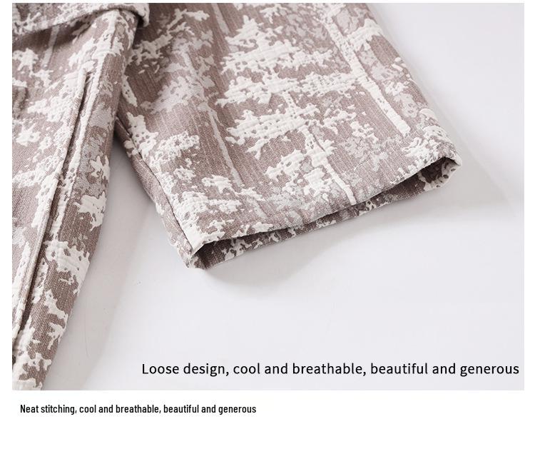 Bademantel aus reinem Baumwoll-Jacquard: Saugfähiger, Schnelltrocknender Yukata für Paare - Klasse A Frühling/Herbst Loungewear