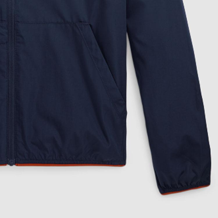 Polo Ralph Lauren Jacket Ss24 Solid Color Small Pony Embroidery Water-Resistant Hooded Zipper Casual Kids Jackets Dark-Blue CWPOOTWY6020290-410