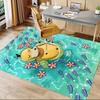 Duck Flowers Carpet For Playroom Bedroom Living Room Sofa Home Decorkids Game Area Rug Nonslip Floor Mat