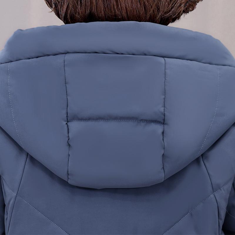 Middle Age Women's Down Coats Winter Vintage Parkas Hooded Plus Size Elegant Loose Thick Warm Down Jackets Woman Outerwears