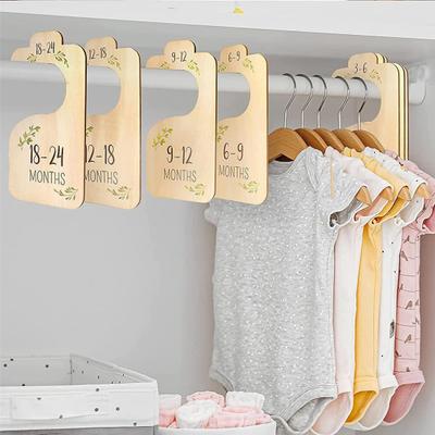 8 Pcs Baby Closet Dividers Nursery Decor Newborn To 24 Months Baby Closet Organizer Baby Clothes Partition Plates Clothes Shop Divider Hanging Labels