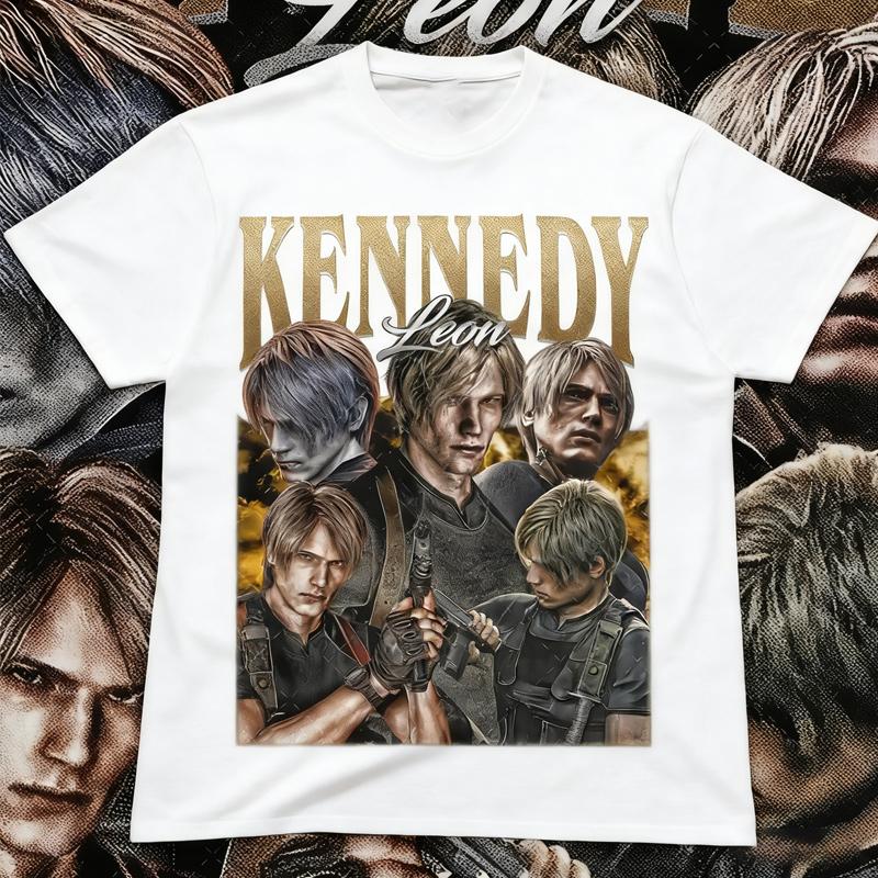 Leon Kennedys Resident Evil Tshirt The Ideal Gift For Unisex And Unisex In The 90s Retro Game Street Y2k Casual Fashion Tops