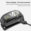 Built-In Battery Usb Rechargeable Outdoor Waterproof Camping Torch Lights Strong Light Headlamp Body Motion Sensor Headlight