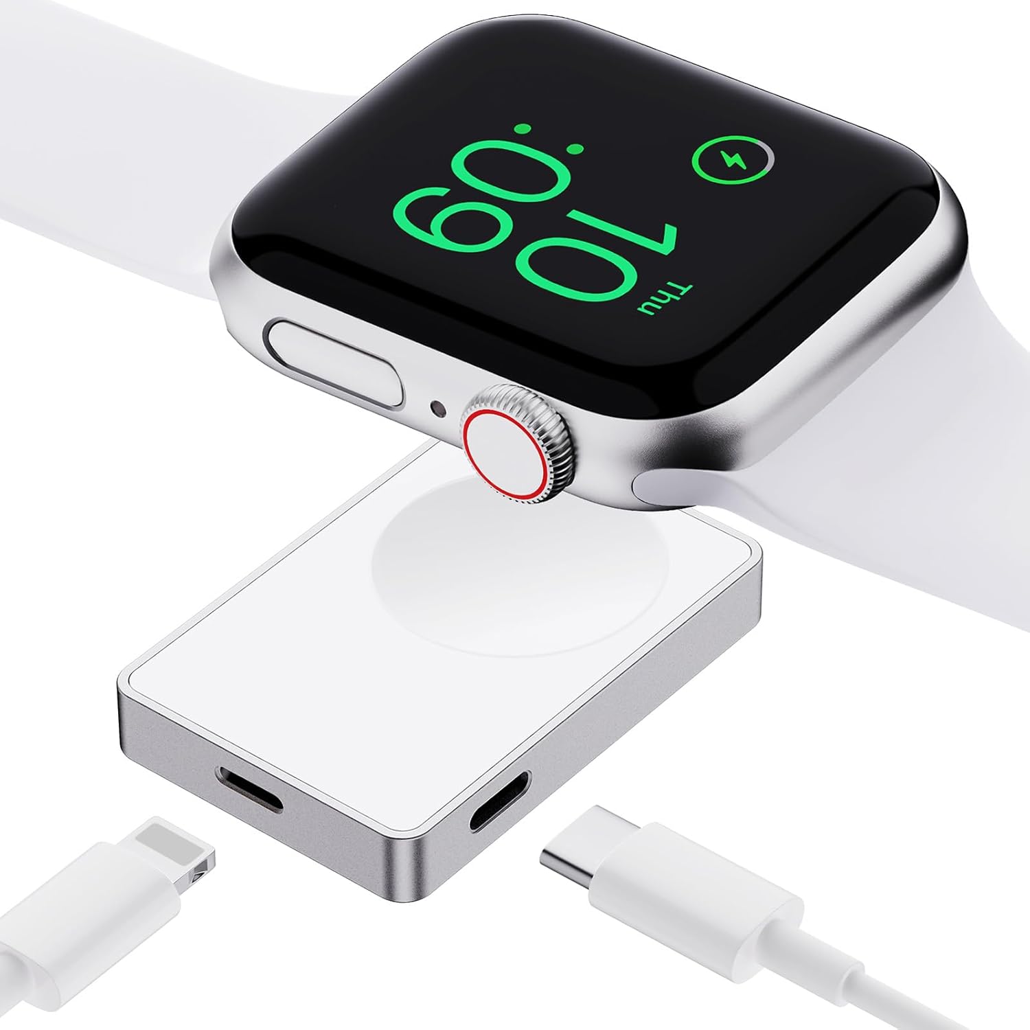 5W Fast Charger for Apple Watch, Portable Magnetic Wireless Travel Charging Dock with Keychain for Apple Watch 10 9 8 7 6 5 SE 4 3 Ultra 1 2, Connect