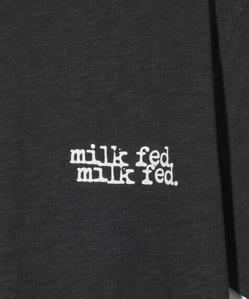 Milkfed Casual Logo Slab Short Sleeve Black Tee, Women's,
