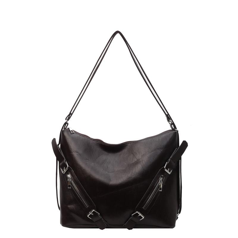 Tote bag women's 2025 new large-capacity commuter backpack retro versatile single shoulder crossbody high-end backpack