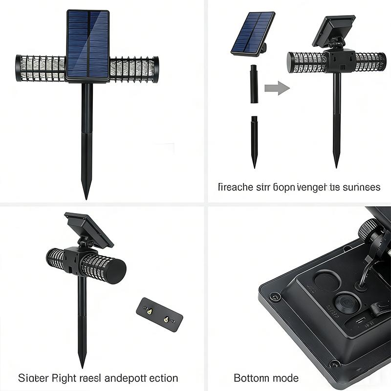 Solar Powered Mosquito Killer Lamp Outdoor Waterproof Lawn Night Light Ambient Courtyard Floor Lamp Mosquito Repellent Lighting