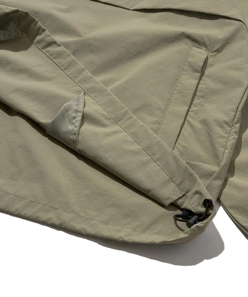 Discus Athletic Logo Anorak Jacket Sand Beige