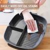 29cm Nonstick Square Grill Pan 3-Section Griddle Skillet Pan Induction Large Breakfast Skillet for Egg Bacon Burgers Cooking Pan
