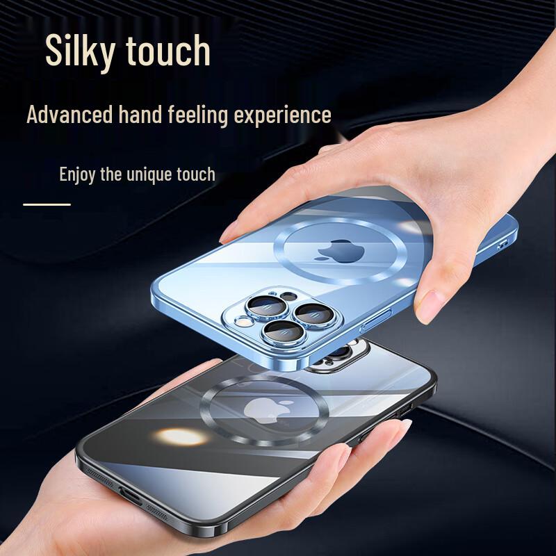 KALAIO MagSafe Compatible Electroplated & Frosted Phone Case with Lens Protector