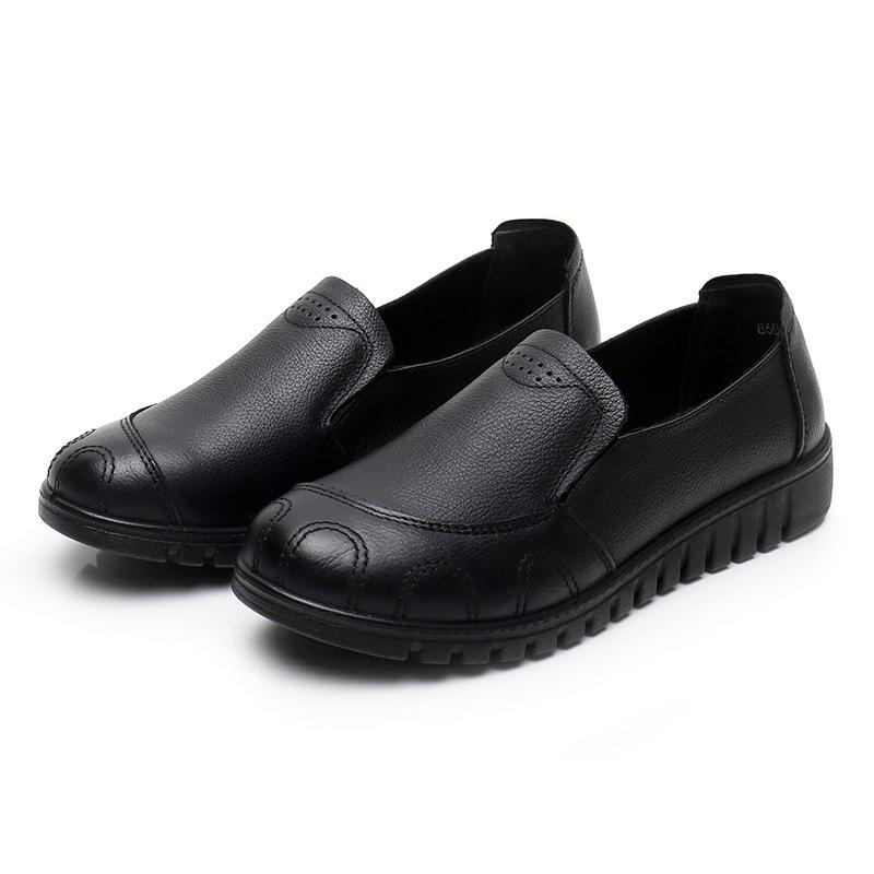 

Новый стиль обуви, одинарная, на плоской подошве, с мягкой подошвой и прочная женская обувь для пожилых 41 чёрный