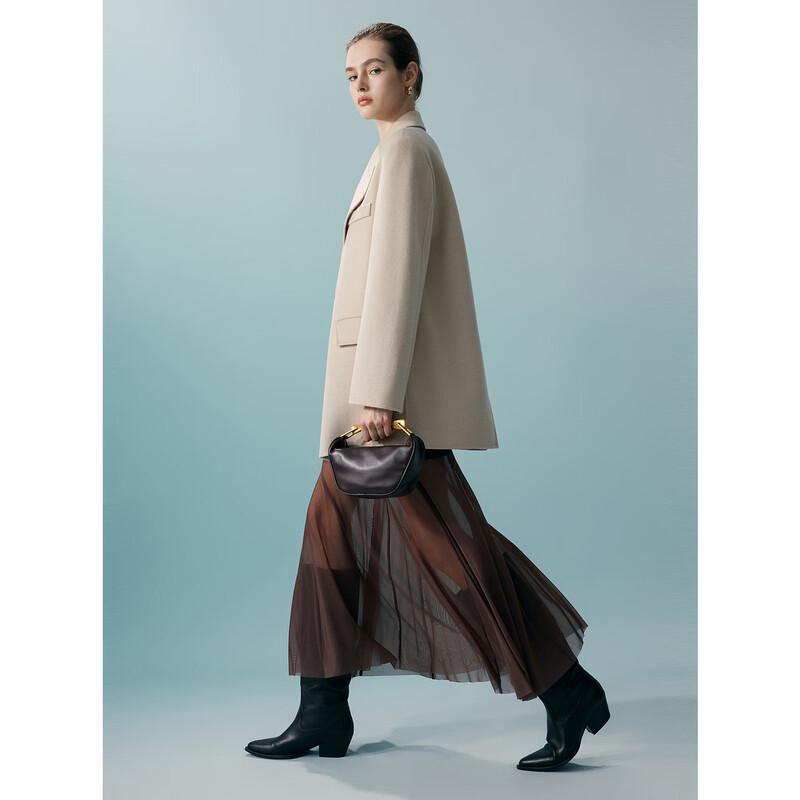 ELLE Cashmere Blend Wool Blazer Coat