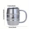 400ml Double Stainless Steel Beer Cup Outdoor Camping Western Coffee Cup with Handle Insulated Portable Water Cup Mugs Utensils