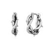 Punk Silver Color Thorns Hoop Earrings for Man Women Fashion Hip Hop Metal Geometric Twisted Ear Buckles Jewelry Accessories