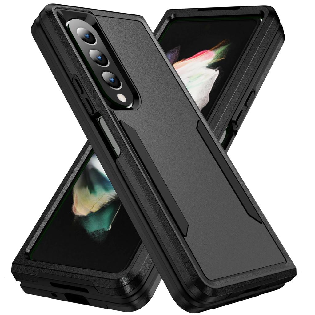 2 In 1 Hybrid Rugged Armor Shockproof Phone Case For Samsung Galaxy Z Fold 4 TPU Frame Hard Plastic Protective Back Cover Fundas