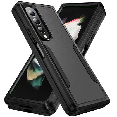 2 In 1 Hybrid Rugged Armor Shockproof Phone Case for Samsung Galaxy Z Fold 4 TPU Frame Hard Plastic Protective Back Cover Fundas