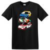 Race Car Graphic T Shirt Cool Fast Cars Design Cartoon Style Racer Tee