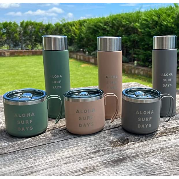 Hawaiian Stainless Steel Khaki with a Subdued Earthy Vacuum Insulation Keeps Drinks Hot or Resists and the Exterior Remains Redesigned In Mug, 350ml,