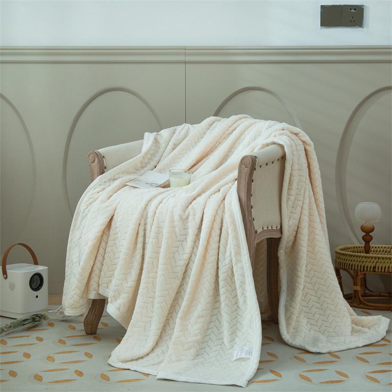 Einfarbig Waffelstruktur Decke Korallenvlies Decken, Weiche Warme Sofadecke Schlicht Elegant Klimadecke