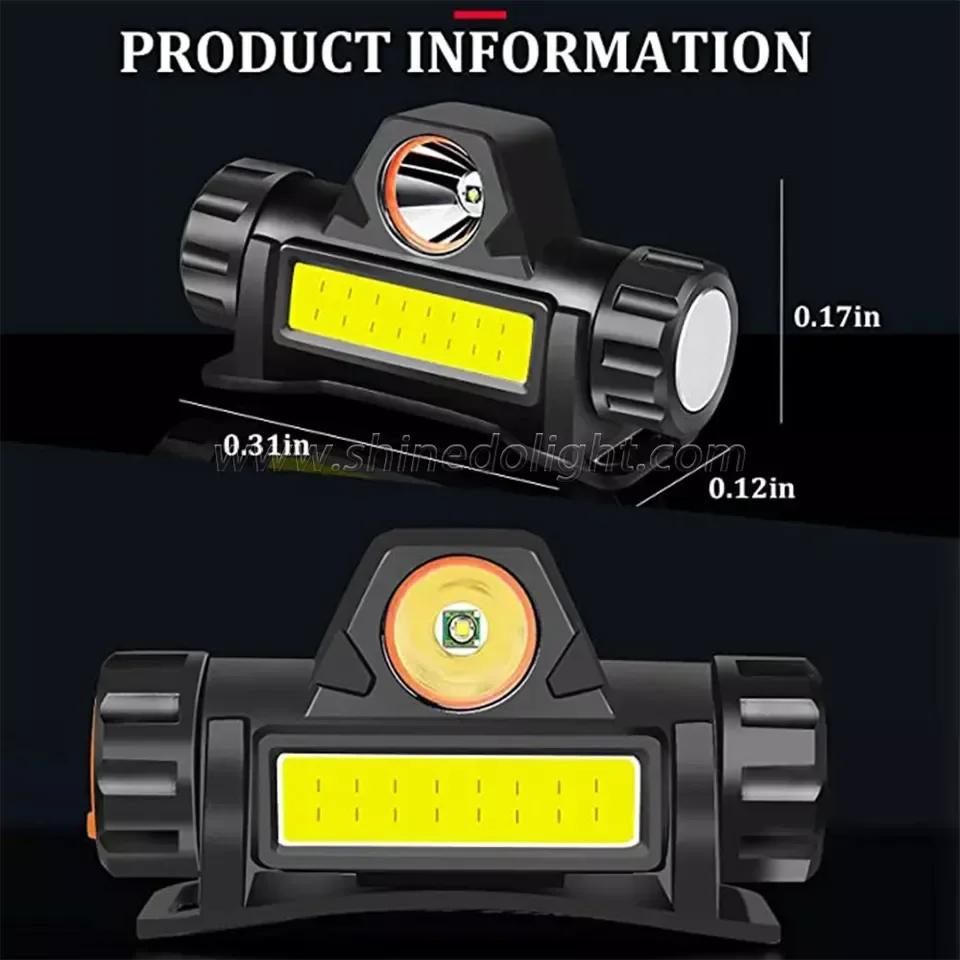 KDULIT LED Outdoor Strong Light Headlight USB Charging Telescopic Zoom Waterproof COB Headworn Work Light Fishing Light