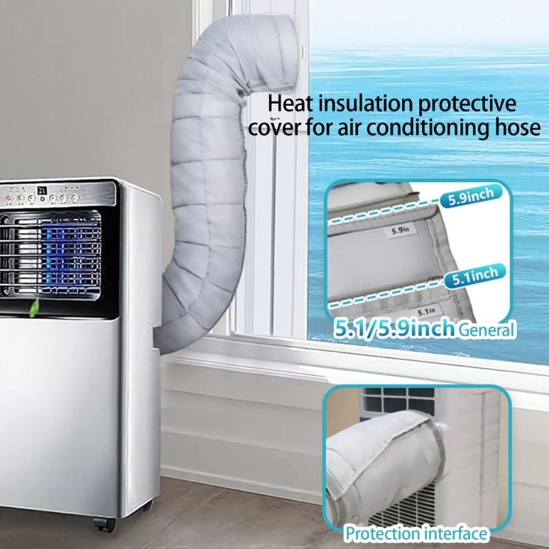 Thermal Insulated Air Conditioning Hose Sleeve Portable Air Conditioning Units Washable Vent Cover Adapter Sleeve