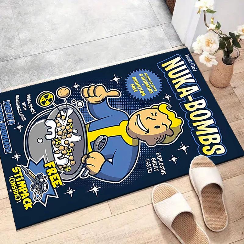 1pc NUKA-BOMBS Fallout1 Design Printed Area Rug Carpet for Bedroom Living Room Home Decor Rugs Mat Non Slip Mat Rug for Bedside