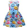 European And American Christmas Halloween Cute Princess Dress Bow 3D Digital Printing Girls Dress