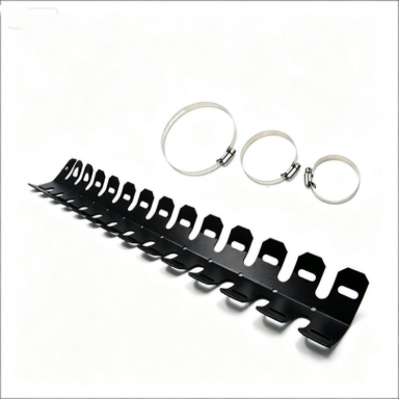 Motorcycle Exhaust Pipe Heat Shield Cover Aluminum Alloy Black 61cm